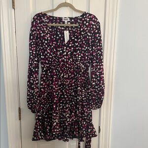 Caralyn Mirand The Drop Faux wrap long sleeve dress NWT